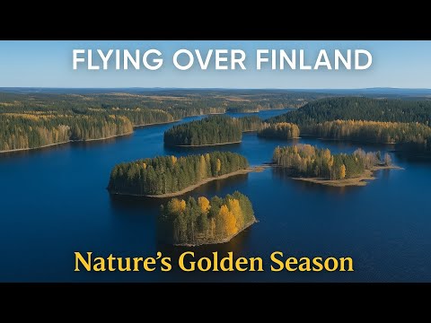 Flying Over Finland’s Golden Autumn 🍁 | 4K Aerial Relaxation Journey