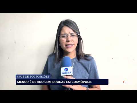 MAIS DE 600 PORÇÕES: MENOR É DETIDO COM DROGAS EM COSMÓPOLIS