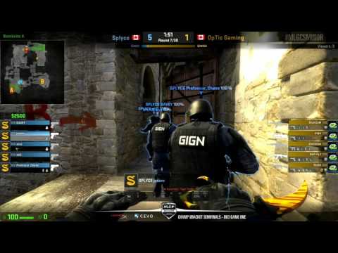 Optic Gaming vs Splyce   Game 1  Semifinal 2   MLG Americas Minor