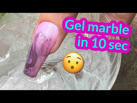 Fastest Way to Do Marble Nail Art with Gel 💦  Solid Cream Gel Polish Color Changing by Modelones