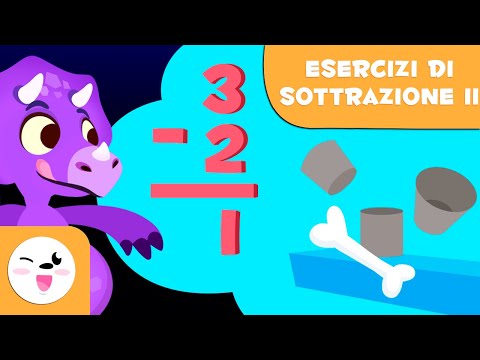 Esercizi di sottrazioni per bambini 2 - Impara le sottrazioni con Saury - matematica per bambini