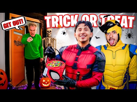 Trick Or Treating Before Halloween in Rich Neighborhoods..