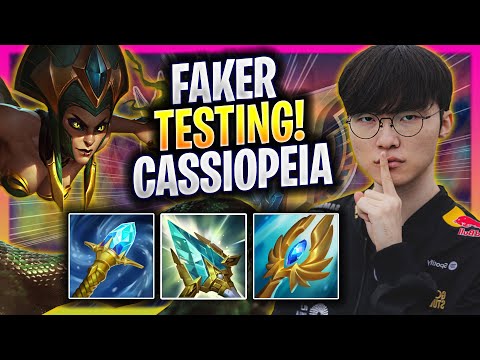 T1 FAKER TESTING CASSIOPEIA IN KOREA SOLOQ! - T1 Faker Plays Cassiopeia MID vs Leblanc!