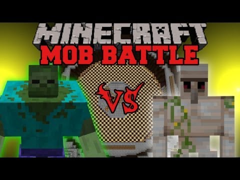 Mutant Zombie Vs Iron Golem - Minecraft Mob Battles - Mutant Creatures Mod