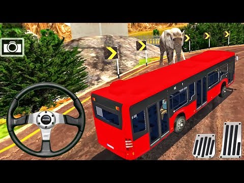 US Offroad Bus Driving Simulator 2018 | Red, Blue Bus Driving Mountain Road - Android GamePlay