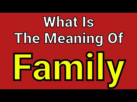 Meaning Of  Family |  Family | English Vocabulary | Most Common Words in English