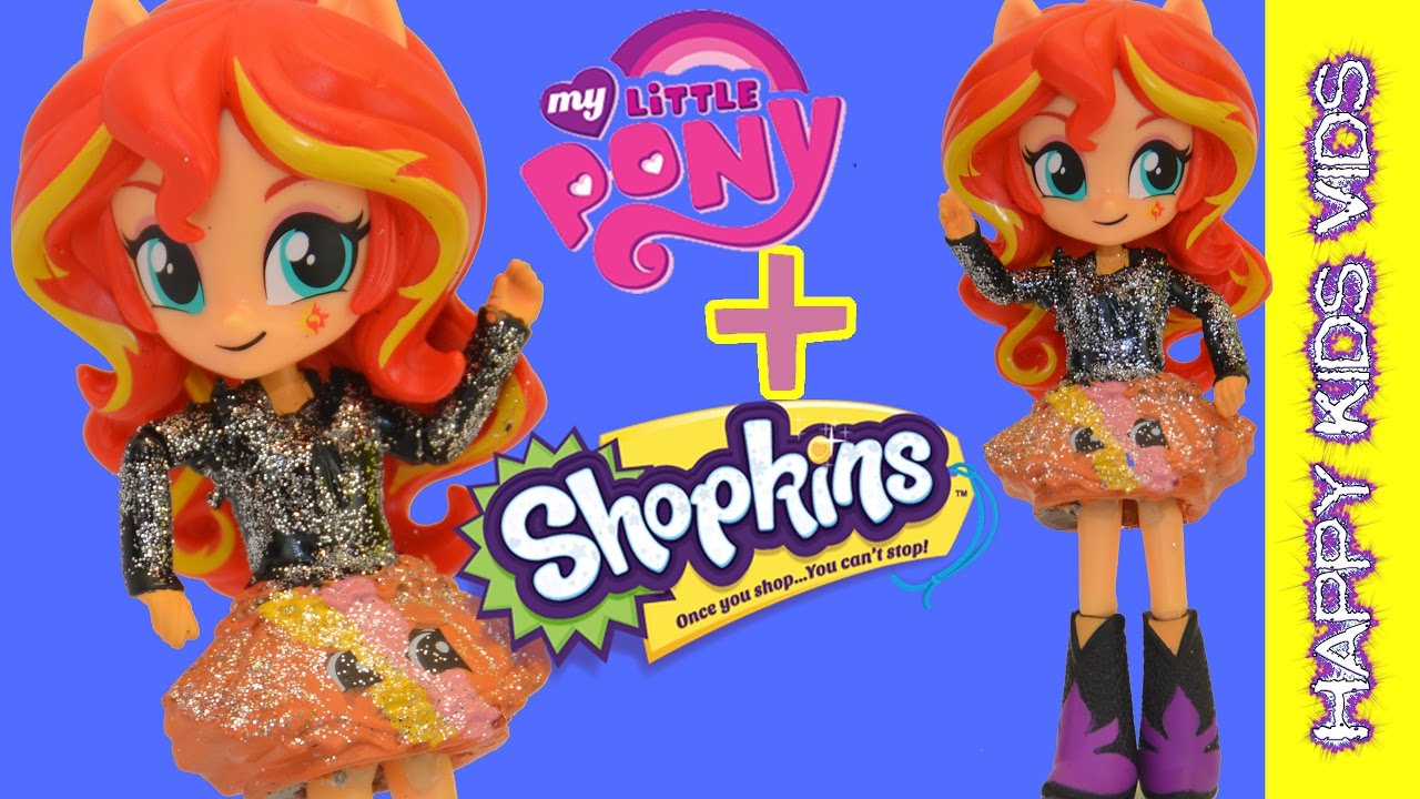 Custom My Little Pony Sunset Shimmer Equestria Girls Mini Glitter Shopkins Judy Jumper