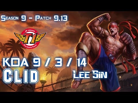 SKT T1 Clid LEE SIN vs ELISE Jungle - Patch 9.13 KR Ranked
