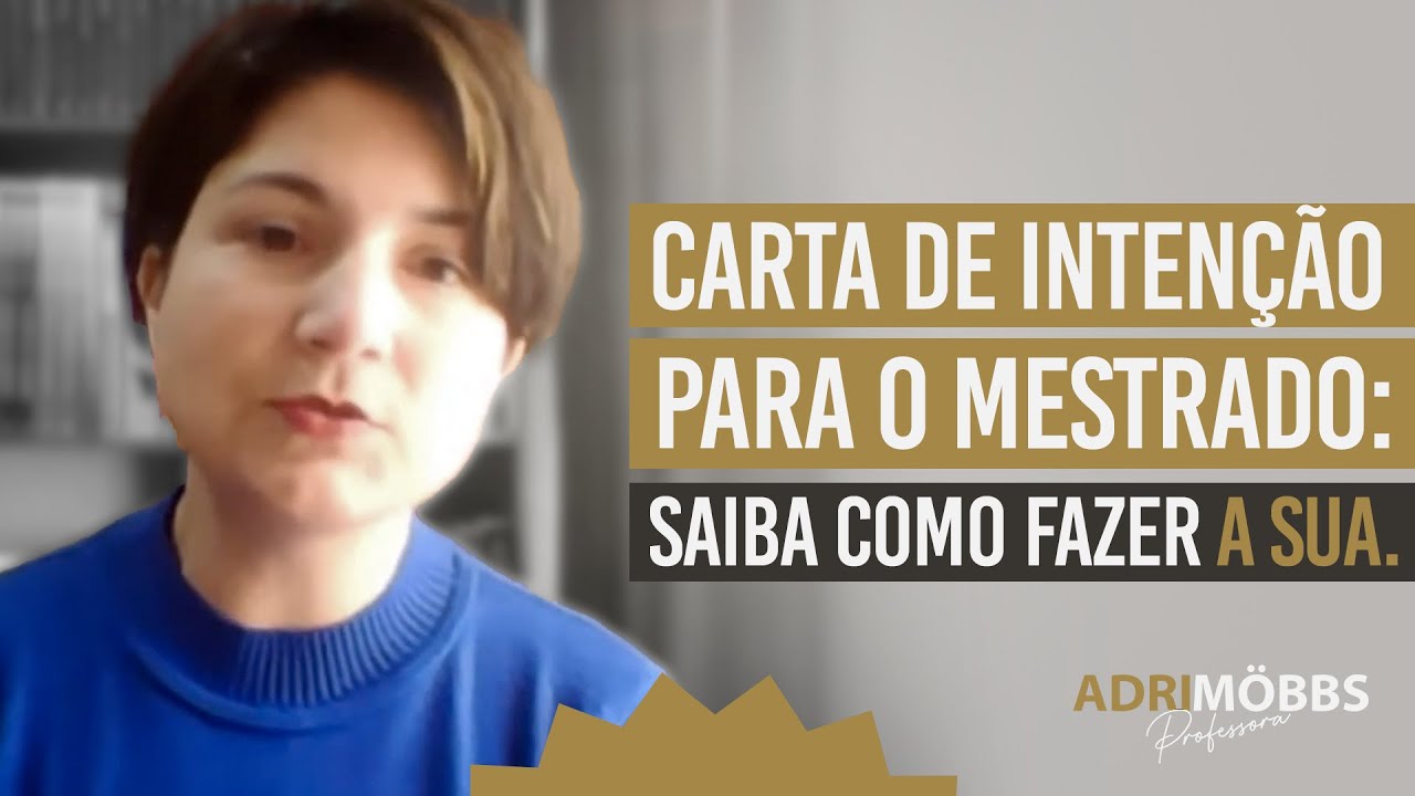 Live #03 - Carta de intenção para o mestrado
