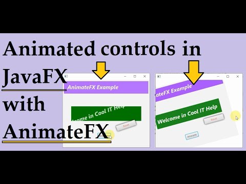 Animated controls (node) in JavaFX with AnimateFX Api | JavaFX Tutorial