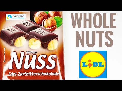 LIDL Fin Carré whole nut ganze Nuss Dark chocolate [4K UHD]