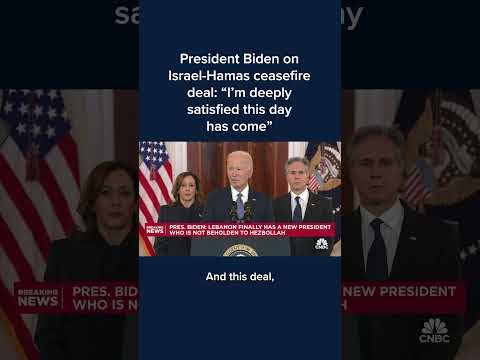 President Biden on Israel-Hamas ceasefire deal: 'I'm deeply satisfied this day has come'