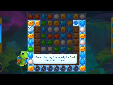 Fishdom Level 4171, Help the Seal Reach the Ice Hole