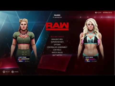 WWE2K19 RAW ALEXA BLISS VS LACEY EVANS MITB QUALIFYING MATCH!