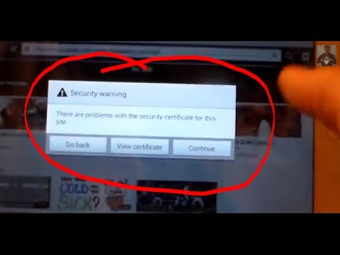 How to Fix Samsung Galaxy Tab internet "Security Warning" error message