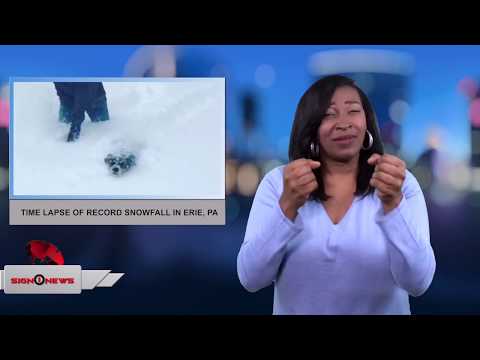 TIME LAPSE OF RECORD SNOWFALL IN ERIE, PA (ASL - 12.27.17)