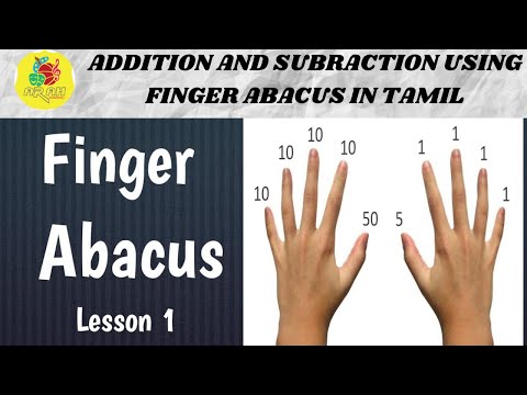 finger abacus in tamil|level 1|addition  and subraction| math tricks|1 digit addition and subraction