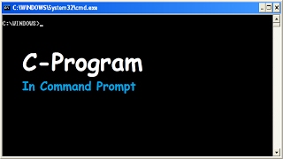 Run C Program in Command Prompt