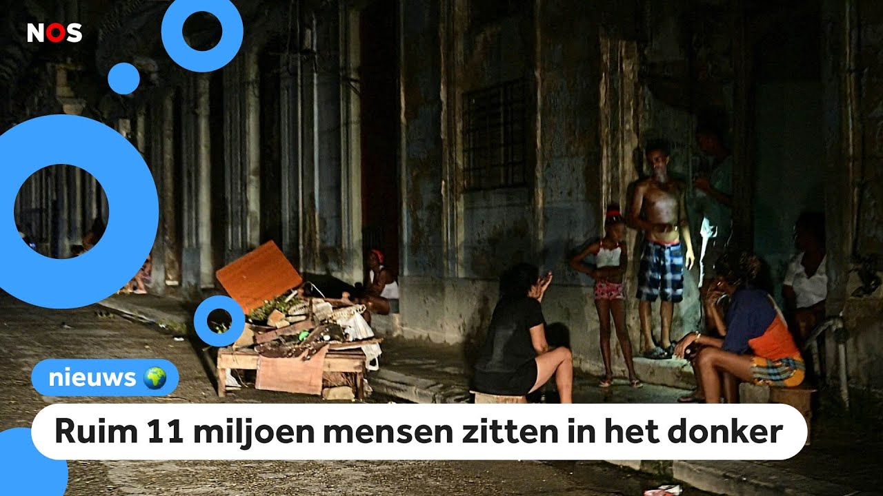 Het hele land Cuba heeft geen stroom meer