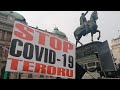 Belgrade Protesters Defy Ban Gather To Call For End To Anti COVID Measures