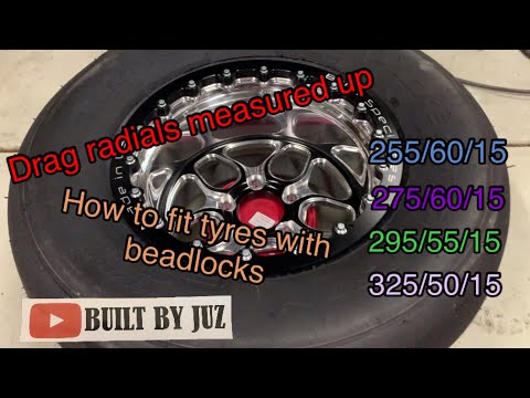 How to put tyres on with beadlocks and 4 different Mickey Thompson Drag radials measured up part 2