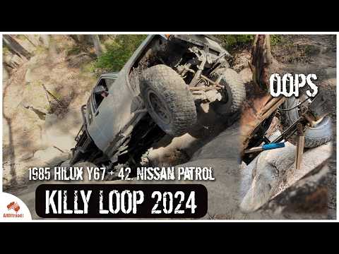 Hilux and Patrol on hard lines at Killingworth Loop 2024