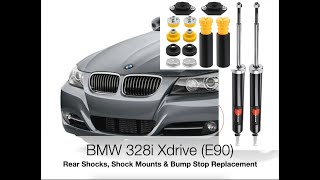 BMW 328i Xdrive E90 Rear Shock Replacement Easy DIY! Save $$$