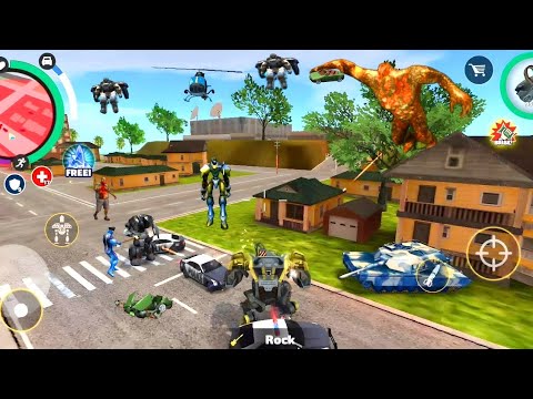 ROPE HERO VICE TOWN (BD-100 ROBOT FIGHT AGAINST POLICE TANK AND POLICE ROBOTS) ANDROID GAMEPLAY HD