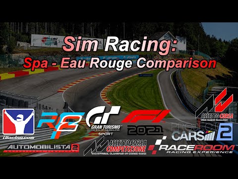 Sim Racing: Spa - Eau Rouge Comparison