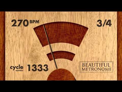 270 BPM 3/4 Wood Metronome HD