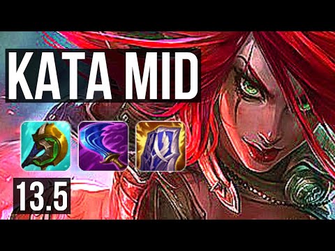 KATA vs RENEKTON (MID) | 9/1/9, Rank 5 Kata, 1.7M mastery, 1000+ games | KR Challenger | 13.5