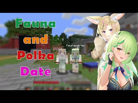 Fauna Suddenly got a Date with Polka in Holo EN Minecraft Server.... Senpai Tax?! (All POV moments)