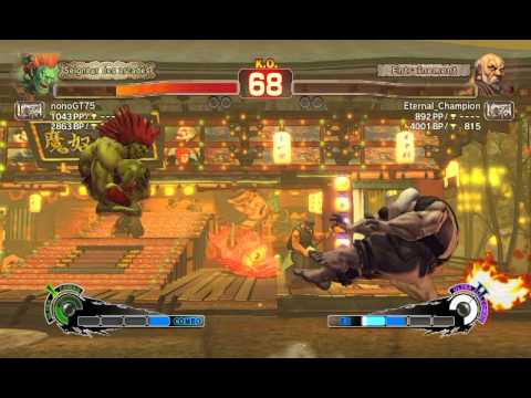 nonoGT75 [Blanka] vs Eternal_Champion [Gouken] USF4 Online Ranked Matches - PSN