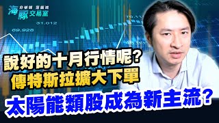 說好的十月行情呢? 傳特斯拉擴大下單，太陽能類股成為新主流? (圖)