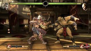 Mortal Kombat 9 Shao Kahn Shoulder charge Combo on Goro PC