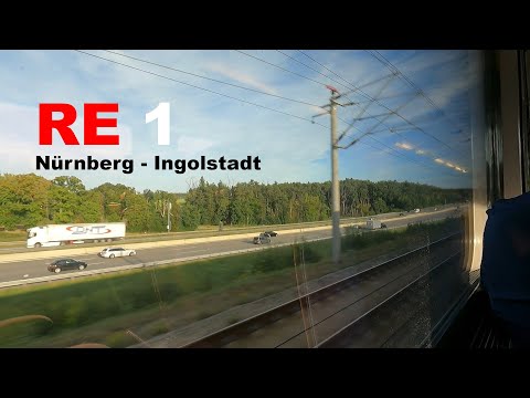 RE 1 mit IC-Wagen Mitfahrt Nürnberg Hbf - Ingolstadt Hbf