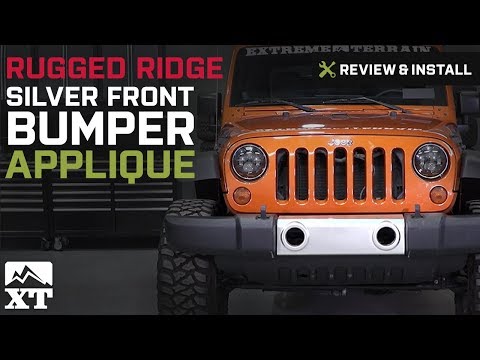 Jeep Wrangler Rugged Ridge Silver Front Bumper Applique (2007-2017 JK) Review & Install