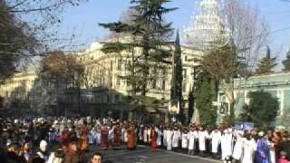 preview picture of video 'Alilo - 2010. Procession along the Rustaveli av.'