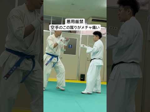 太ももを一撃で粉砕できるくらい痛いローキックの蹴り方です。太もも鍛えてないと本当つらいっす #空手 #格闘技 #筋トレ #karate