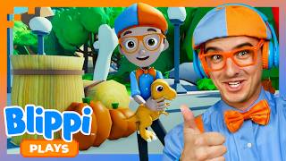 Dinosuar song 🦖 BEST OF BLIPPI PLAYS ROBLOX! | Educational Gaming Videos for Kid