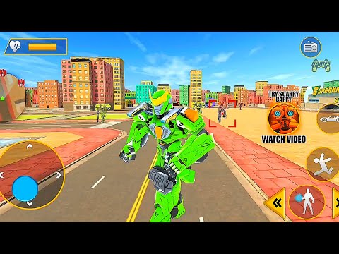 Snake Robot Car Transform Game: Green Robot Multiverse Battle | Android iOS Gameplay