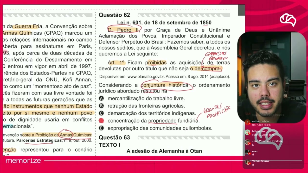 Resolução em Vídeo — Questão 62 ENEM 2019 PPL