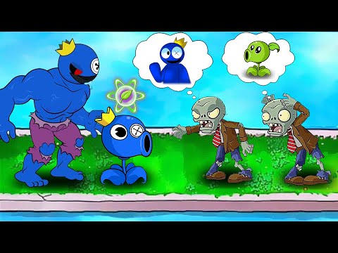 Plants vs Zombies Fusion Animation : What if Peashooter + Rainbow Friends + Use Plant Food #1