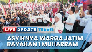 Jalan Sehat 1 Muharram 1445 H di Jatim Disambut Antusias 48 Ribu Masyarakat bersama Gubernur