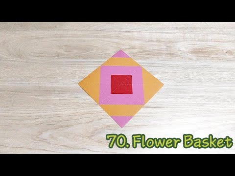 70. Flower Basket - How to make an Origami Flower Basket