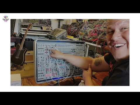 Buchla Tiptop 200t series with BPNYC ZERO Halliburton Eurorack Modular Travel Case NOS SILVER 122hp 9U image 26