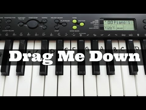 Drag Me Down - One Direction | Easy Keyboard Tutorial With Notes (Right Hand)