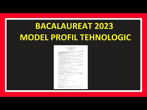 MODEL BACALAUREAT MATEMATICA 2023 REZOLVAT BAC TEHNOLOGIC MATE  REZOLVARE MODEL BAC CLASA  12 EXAMEN