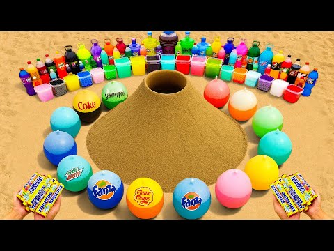 Experiment: Big Toothpaste Eruption from Giant Coca Cola Rocket, Balloons of Fanta, Orbeez vs Mentos