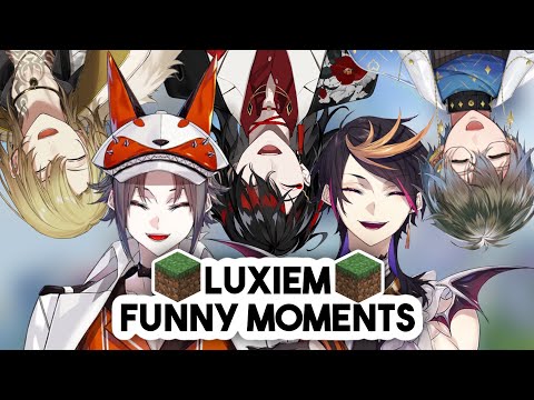 funny moments from Luxiem Minecraft World collab!
